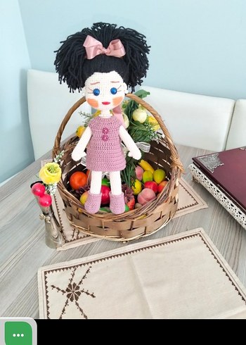  Beden Renk Pembe El Örgüsü Bebek Oyuncak
