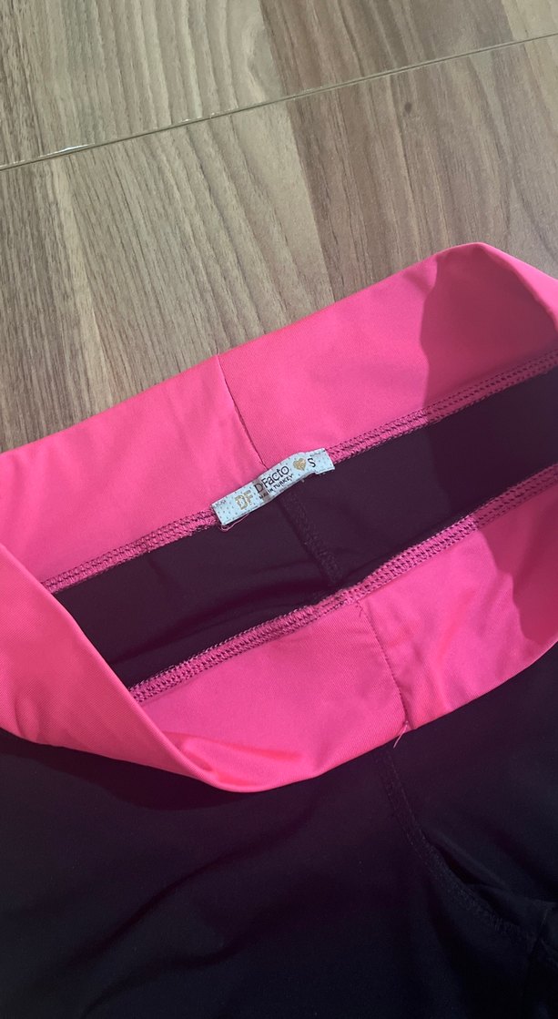 Pembe Detaylı Kadın Spor Tayt - Görsel 2