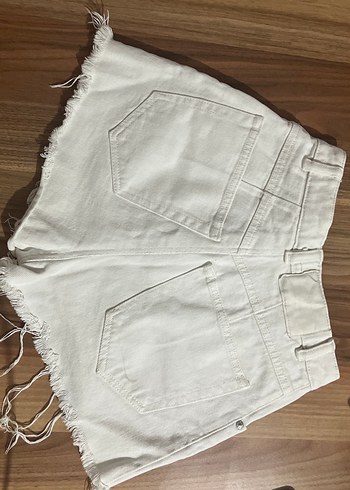 Bohem Beyaz Mini Keten Şort - Görsel 4