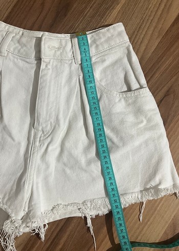 Bohem Beyaz Mini Keten Şort - Görsel 7