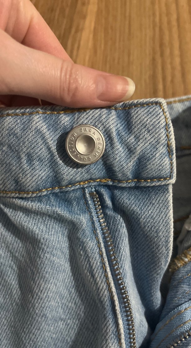 Kadın Denim Midi Etek, Rahat Kesim - Görsel 3