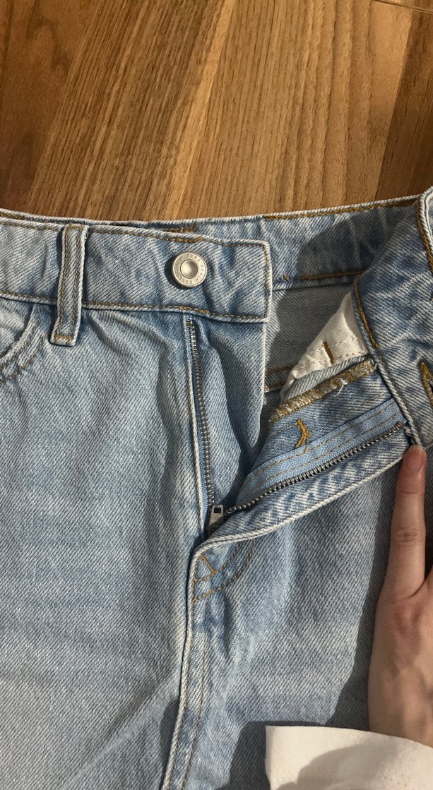 Kadın Denim Midi Etek, Rahat Kesim - Görsel 2