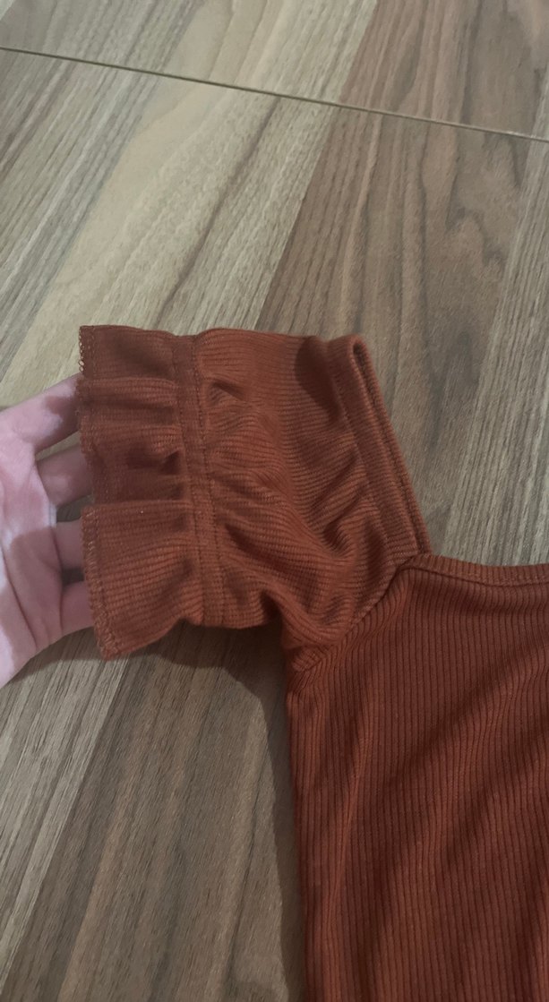 Kahverengi bluz - Görsel 4