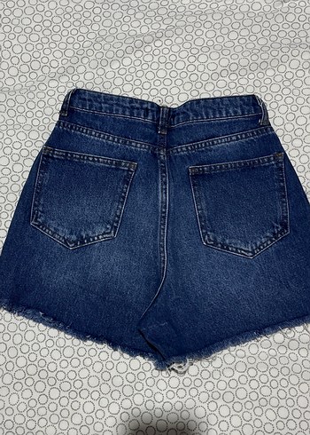 Mavi Kot Şort - Görsel 4