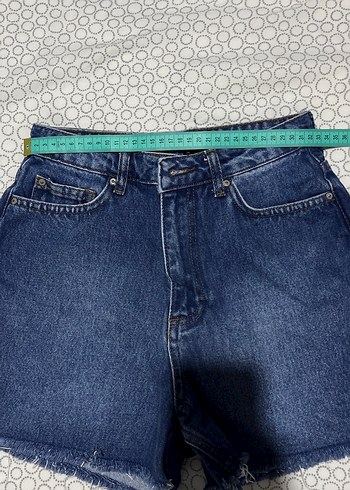 Mavi Kot Şort - Görsel 5