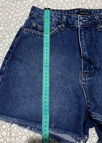 Mavi Kot Şort - Görsel 6