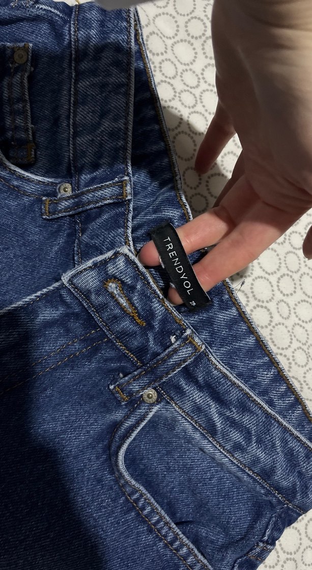 Mavi Kot Şort - Görsel 3