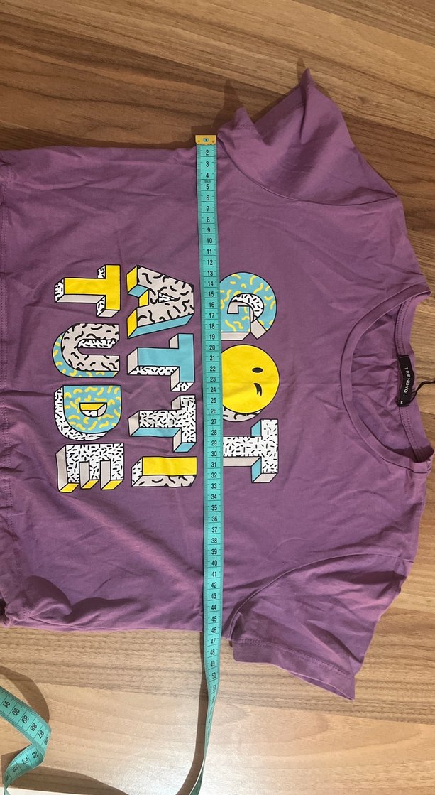 Mor Pop Kültür Baskılı Kadın Tişörtü - Görsel 5