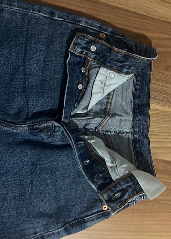 Düğmeli Mavi Denim Midi Etek - Görsel 3