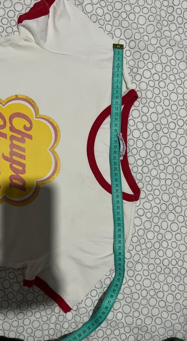 Baskılı Kırmızı Detaylı Beyaz Kadın Tişört - Görsel 5