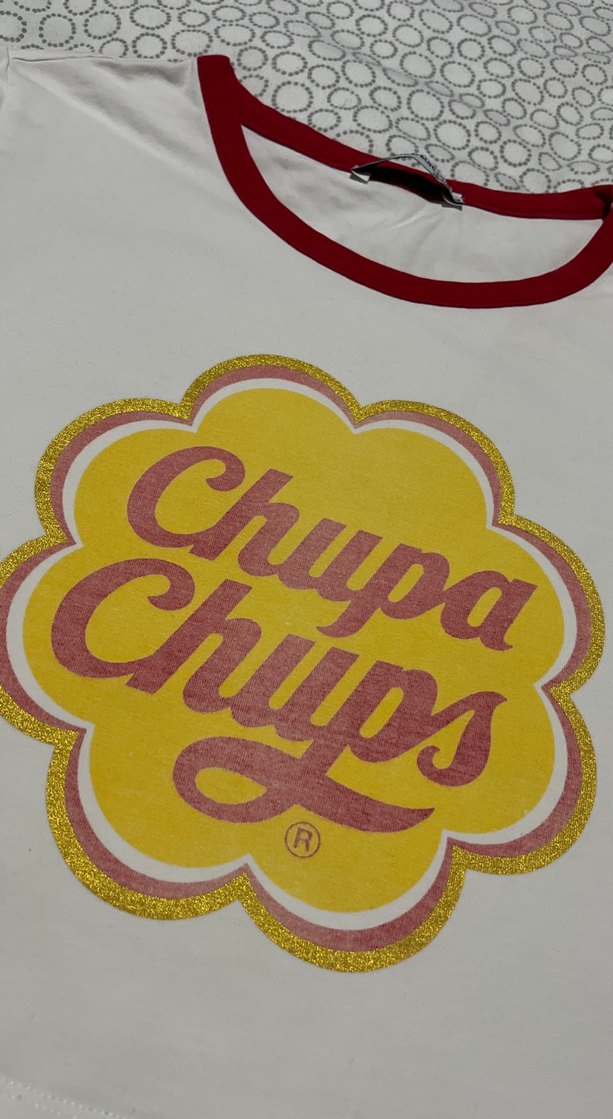 Baskılı Kırmızı Detaylı Beyaz Kadın Tişört - Görsel 2