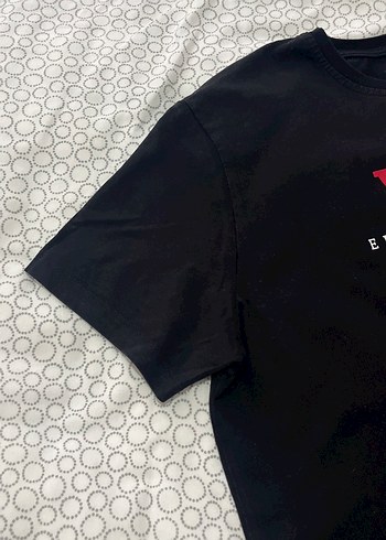 Siyah Baskılı Erkek Tişört - Görsel 4