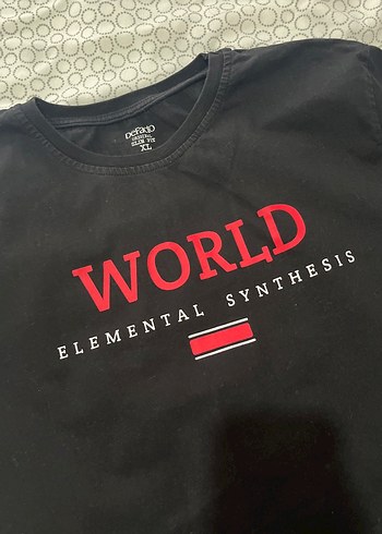 Siyah Baskılı Erkek Tişört - Görsel 2