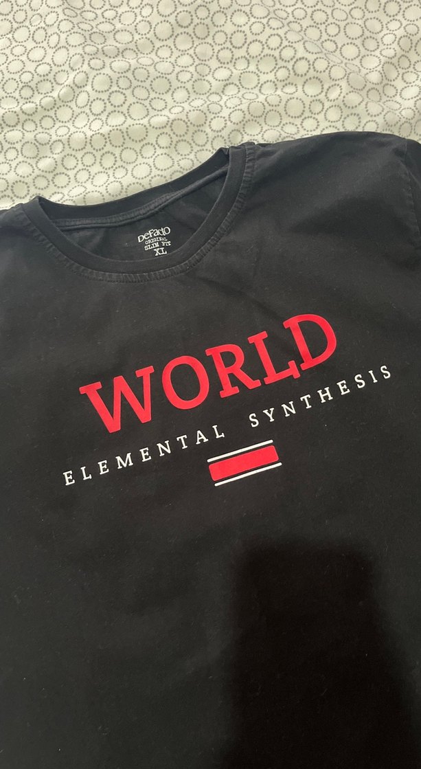 Siyah Baskılı Erkek Tişört - Görsel 2