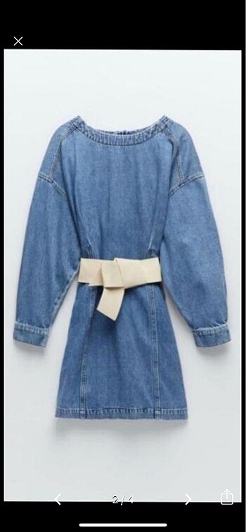 Zara ZARA JEAN KISA ELBİSE