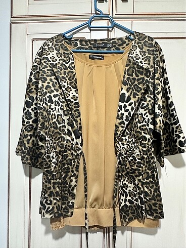 LEOPAR BLUZ CEKET TAKIM