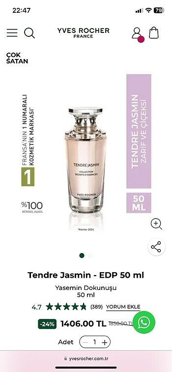 Yves rocher tendre jasmin