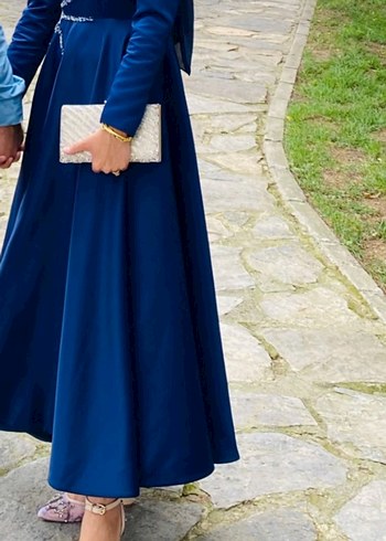 38 Beden Tesettür taşlı Abiye Elbise