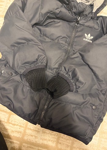 Adidas Erkek Çocuk Siyah Fermuarlı Koyu Mont - Görsel 7