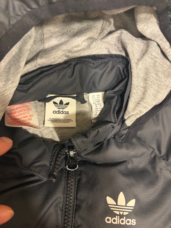 Adidas Erkek Çocuk Siyah Fermuarlı Koyu Mont - Görsel 3