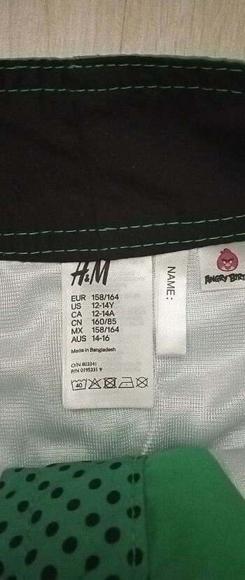 H&M Deniz havuz şu geçırmez sort