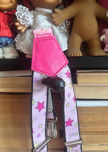 Bücürük Pembe Bağcıklı Çocuk Askısı