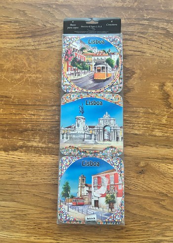 Beden Lisboa Temalı Bardak Altlığı Seti