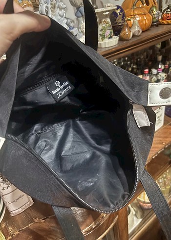 Beden Gri Siyah Fermuarlı Street Wear Kol Çantası