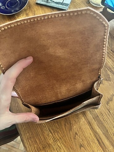 Beden kahverengi Renk Deri clutch