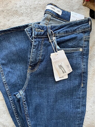 34 Beden lacivert Renk Flare Jean