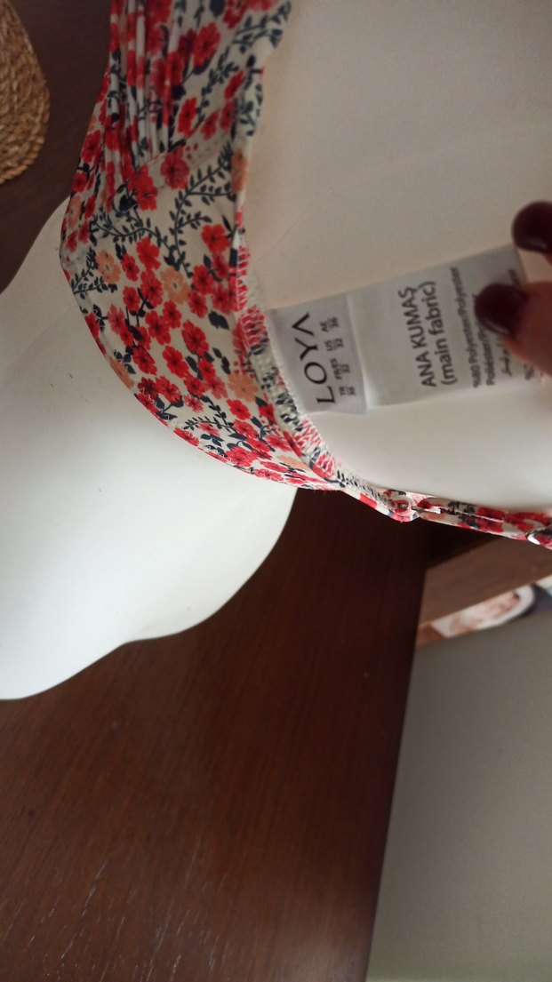 Çiçek Desenli Düğmeli Bohem Bikini Üstü - Görsel 4