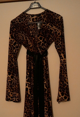 Diğer leopar desenli elbise
