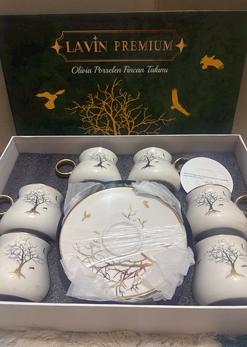 Lavin Premium Beyaz Porselen Fincan Takımı - Görsel 2