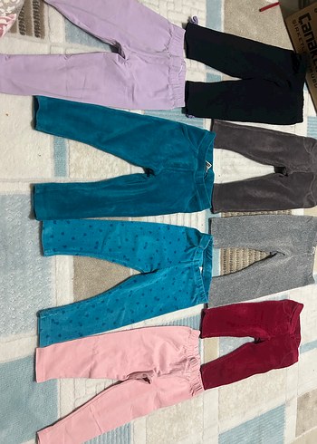 LC Waikiki 9 tane kız Çocuk Elastik Bel Rahat Taytlar