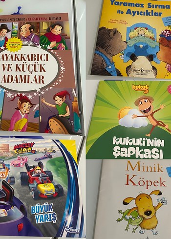 Çocuklar için çeşitli hikaye kitapları 5 adet