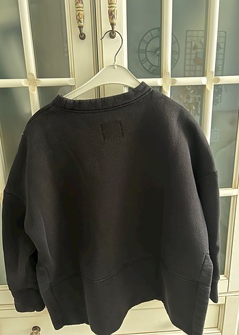 Zara Siyah Oversize Kadın Sweatshirt