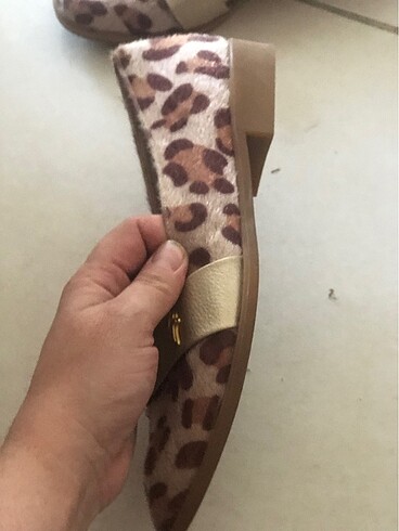 36 Beden Babet leopar desenli loafer tarzı