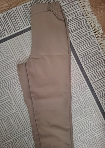 38 Beden camel Renk Bej Midi Kadın Kumaş Pantolon