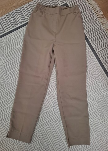 Bej Midi Kadın Kumaş Pantolon