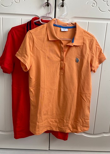 U.S Polo Assn. Düğmeli Kırmızı Erkek Polo Yaka Tişört