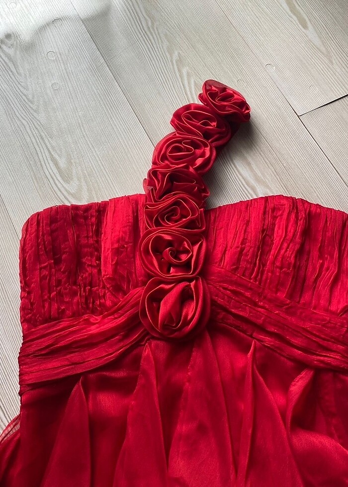 Kırmızı Elbise Abiye Düğün Nişan Kına Gecesi Mezuniyet - Görsel 2