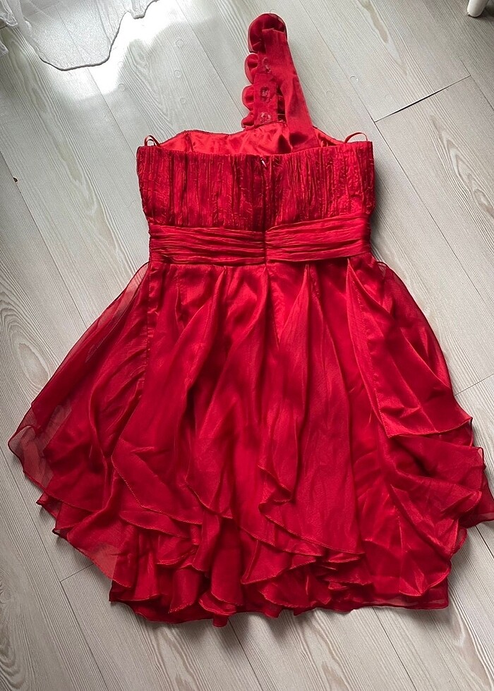 Kırmızı Elbise Abiye Düğün Nişan Kına Gecesi Mezuniyet - Görsel 5