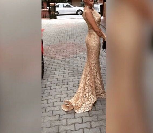 Fransız danteli balık abiye