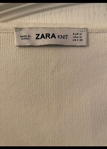 m Beden ten rengi Renk Zara Knit Bluz