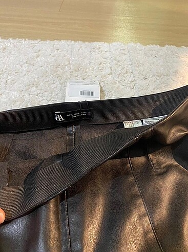 xl Beden Zara yüksek bel deri tayt
