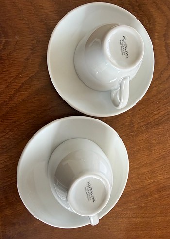 Beyaz porselen Fincan ve Tabak Seti - Görsel 3