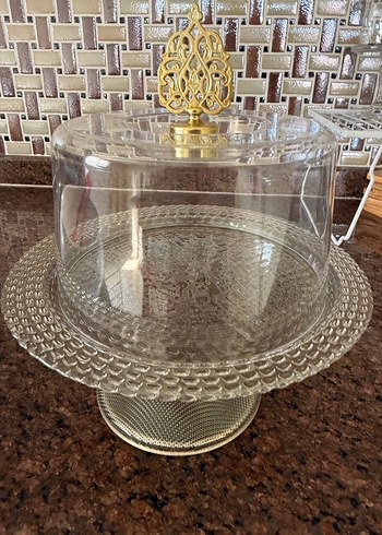 Yılan Desenli Altın Kapaklı Kek Standı - Görsel 3