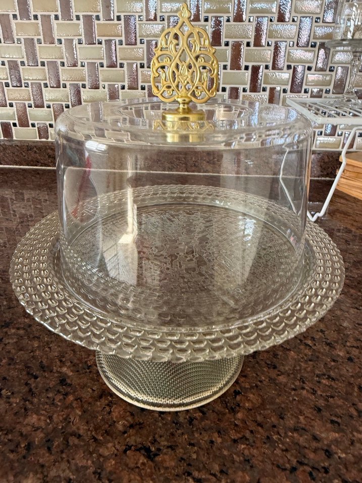 Yılan Desenli Altın Kapaklı Kek Standı - Görsel 3