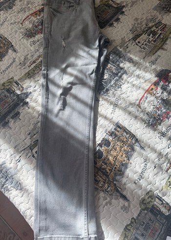 Gri Regular Fit Denim Jean Pantolon - Görsel 5
