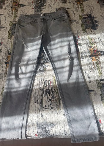 Gri Regular Fit Denim Jean Pantolon - Görsel 4